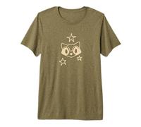Y2K 90s Clever Raccoon Under The Starry Sky Premium T-Shirt
