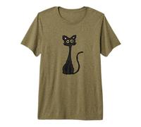 Y2K 90s Confused Crazy Mad Tomcat Cat Premium T-Shirt