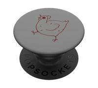 Y2K 90s Crazy Scary Chicken Hen is Scared. PopSockets Adhesive PopGrip