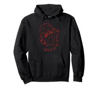 Y2K 90s Creepy Raccoon Evil Laugh Beneath the Moon Pullover Hoodie