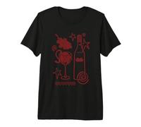 Y2K 90s Curious Cute Kitten Stuck in a Wine Glass Premium T-Shirt
