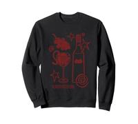 Y2K 90s Curious Cute Kitten Stuck in a Wine Glass Sweatshirt