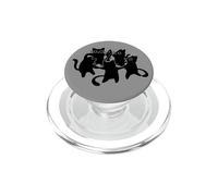Y2K 90s Cute Cats and Tomcats Dancing Around a Fish PopSockets PopGrip for MagSafe