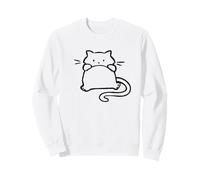 Y2K 90s Cute Chubby Cat Tomcat Lying on Its Back Sweatshirt