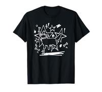 Y2K 90s Cute Confused Dog Mutt Pooch with Stars and Bones T-Shirt