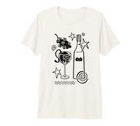 Y2K 90s Cute Curious Kitten Stuck in a Wine Glass Premium T-Shirt