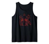 Y2K 90s Cute Raccoon Pizza Thief Beneath the Stars Tank Top