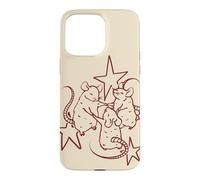 Y2K 90s Cute Rats Dancing Around Beneath the Stars Case for iPhone 15 Pro Max