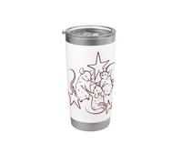 Y2K 90s Cute Rats Dancing Around Beneath the Stars Stainless Steel Insulated Tumbler
