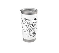 Y2K 90s Cute Rats Dancing in a Circle Stainless Steel Insulated Tumbler