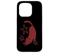 Y2K 90s Cute Sleepy Tomcat Cat Stretching beneath the Stars Case for iPhone 15 Pro
