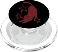 Y2K 90s Cute Sleepy Tomcat Cat Stretching beneath the Stars PopSockets PopGrip for MagSafe