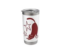 Y2K 90s Cute Sleepy Tomcat Cat Stretching Beneath the Stars Stainless Steel Insulated Tumbler