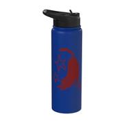 Y2K 90s Cute Sleepy Tomcat Cat Stretching Beneath the Stars Stainless Steel Insulated Water Bottle