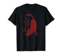 Y2K 90s Cute Sleepy Tomcat Cat Stretching Beneath the Stars T-Shirt