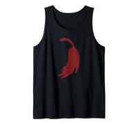 Y2K 90s Cute Sleepy Tomcat Cat Stretching Tank Top
