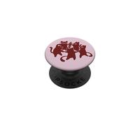 Y2K 90s Cute Tomcats and Cats Dancing Around a Fish PopSockets Adhesive PopGrip