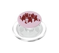 Y2K 90s Cute Tomcats and Cats Dancing Around a Fish PopSockets PopGrip for MagSafe