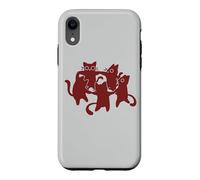 Y2K 90s Cute Tomcats and Cats Dancing in a Circle Case for iPhone XR