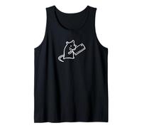 Y2K 90s Evil Angry Rat with Knife Tank Top