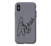 Y2K 90s Jazz Star Playing Blue Notes on Saxophone Case for iPhone X/XS