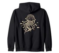 Y2K 90s Jellyfish and Fish Zip Hoodie