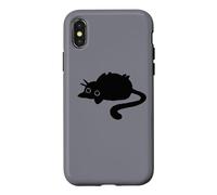 Y2K 90s Lazy Chubby Cat Tomcat Lying on Its Back Case for iPhone X/XS