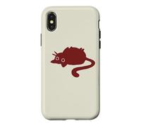 Y2K 90s Lazy Chubby Tomcat Cat Lying on Its Back Case for iPhone X/XS