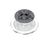 Y2K 90s Pizza Thief Cute Raccoon Beneath the Stars PopSockets PopGrip for MagSafe