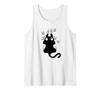 Y2K 90s Scared Clinging Cat Tomcat Leaving Scratch Marks Tank Top