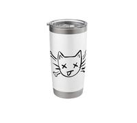 Y2K 90s Silly Dumb Cat Tomcat Kitten Stainless Steel Insulated Tumbler