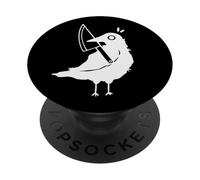 Y2K 90s Sinister Crow with Knife PopSockets Adhesive PopGrip