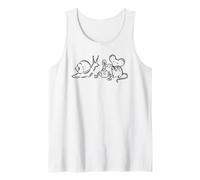 Y2K 90s Snail Mouse and Worm at Tea Time Tank Top