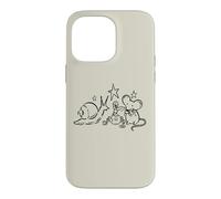 Y2K 90s Snail Mouse and Worm Tea Time Beneath the Stars Case for iPhone 14 Pro Max