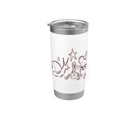 Y2K 90s Tea Time Beneath the Stars with Snail Mouse and Worm Stainless Steel Insulated Tumbler