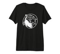 Y2K 90s Tired Stretching Tomcat Cat Under Big Starry Tail Premium T-Shirt