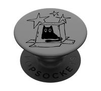 Y2K 90s Trapped Cat Tomcat Sad under Starry Sky PopSockets Adhesive PopGrip