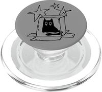 Y2K 90s Trapped Cat Tomcat Sad under Starry Sky PopSockets PopGrip for MagSafe