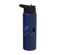 Y2K 90s Ying Yang Cat Tomcat Evil and Lovely Stainless Steel Insulated Water Bottle