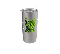 Y2K Alien Cat Meme Retro Silly Cat Vintage Space Kitty Funny Stainless Steel Insulated Tumbler