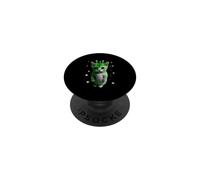 Y2K Alien Cat Meme Silly Cats Green Kitty Monster Sci-Fi PopSockets Adhesive PopGrip