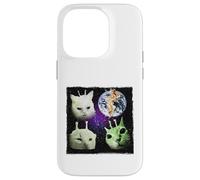 Y2k Alien UFO Cat Vintage 90s Retro Silly Cats Cat Lover Case for iPhone 14 Pro