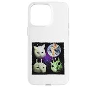 Y2k Alien UFO Cat Vintage 90s Retro Silly Cats Cat Lover Case for iPhone 15 Pro Max