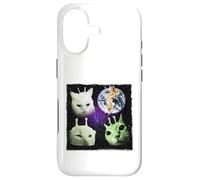 Y2k Alien UFO Cat Vintage 90s Retro Silly Cats Cat Lover Case for iPhone 17