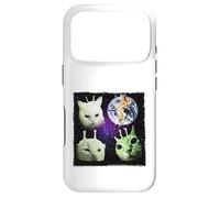 Y2k Alien UFO Cat Vintage 90s Retro Silly Cats Cat Lover Case for iPhone 17 Pro