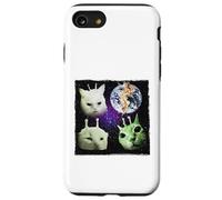Y2k Alien UFO Cat Vintage 90s Retro Silly Cats Cat Lover Case for iPhone SE (2020) / 7/8