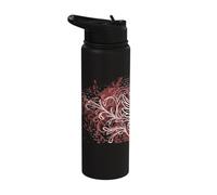 Y2K Baroque Rococo Goth Cross and Wing Alt Emo Grunge Stainless Steel Insulated Water Bottle