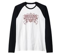 Y2K Baroque Rococo Goth Cross and Wings Grunge Emo Alt Raglan Baseball Tee