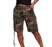Y2K Bermuda Shorts for Women Woman Camouflage Pant Army Fatigue Skirts High Waisted Cargo Pants with Pockets