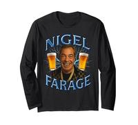Y2K Bootleg Reform UK Funny Nigel Farage Long Sleeve T-Shirt